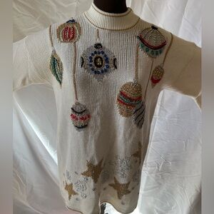 Vintage holiday sweater. Ugly Xmas sweater. Ladies size large. Heavy knit